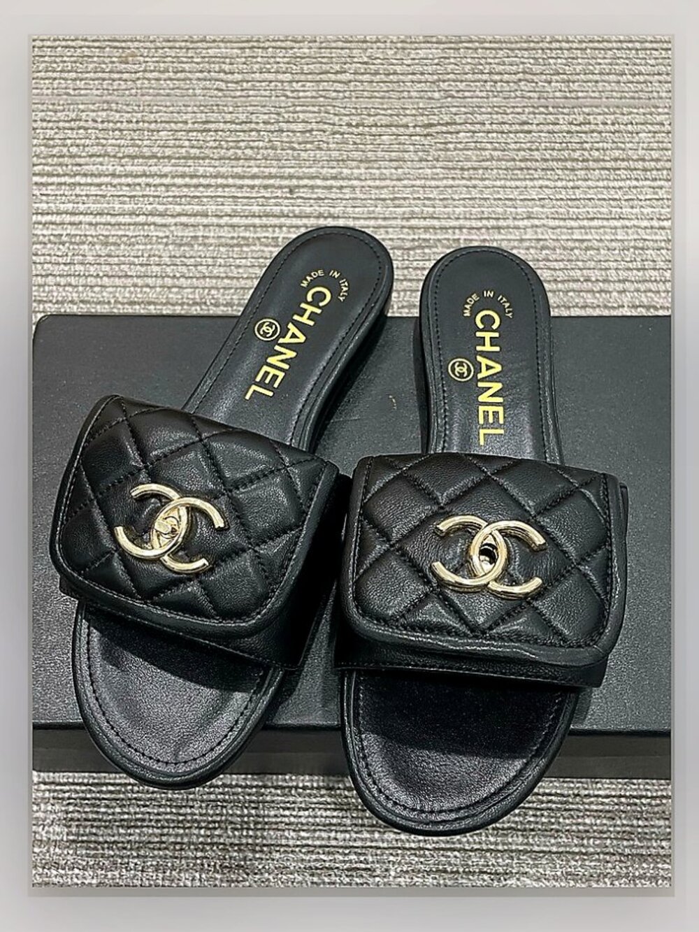 Chanel Women's Black Slippers